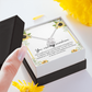You Are My Sunshine Necklace with Sunflower Message