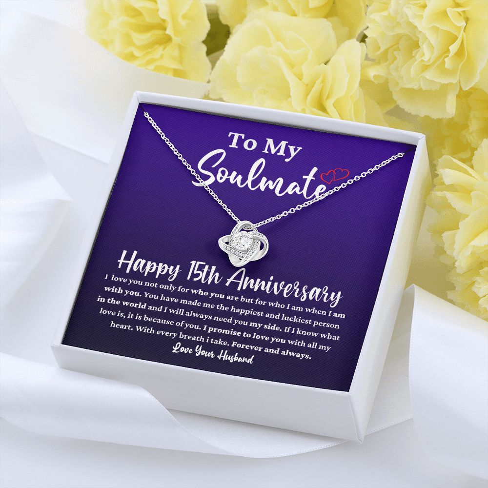 15 Year Anniversary Necklace for Soulmate