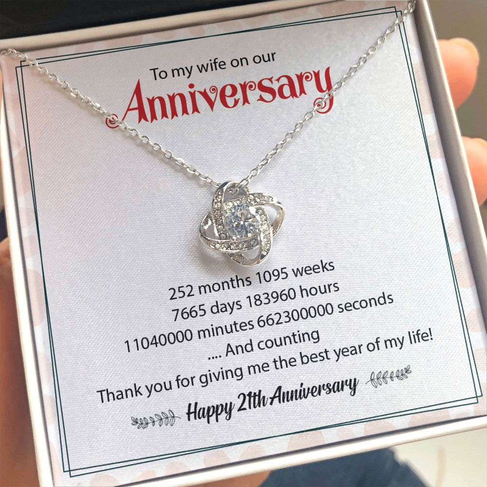 To My Wife On Our Happy 21th Anniversary Thank You For Give Me The Best Year Of My Life