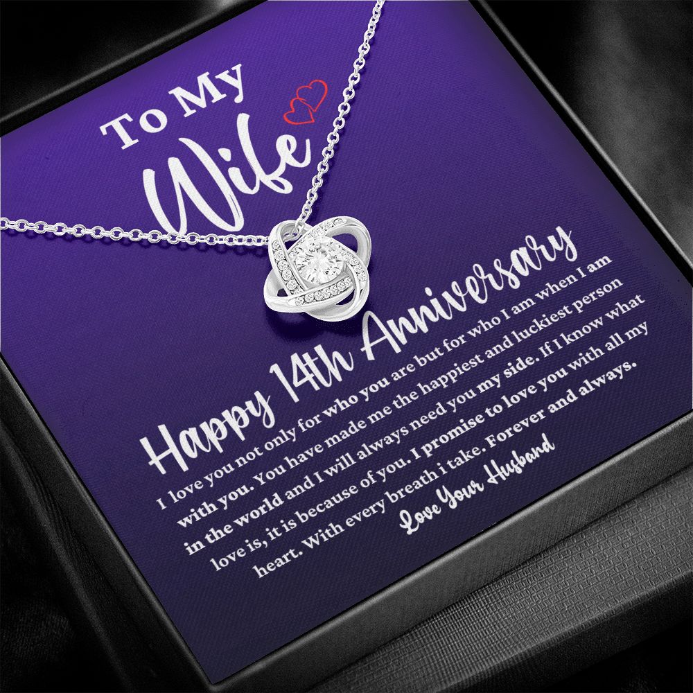 14th Anniversary Necklace Gift for Wife