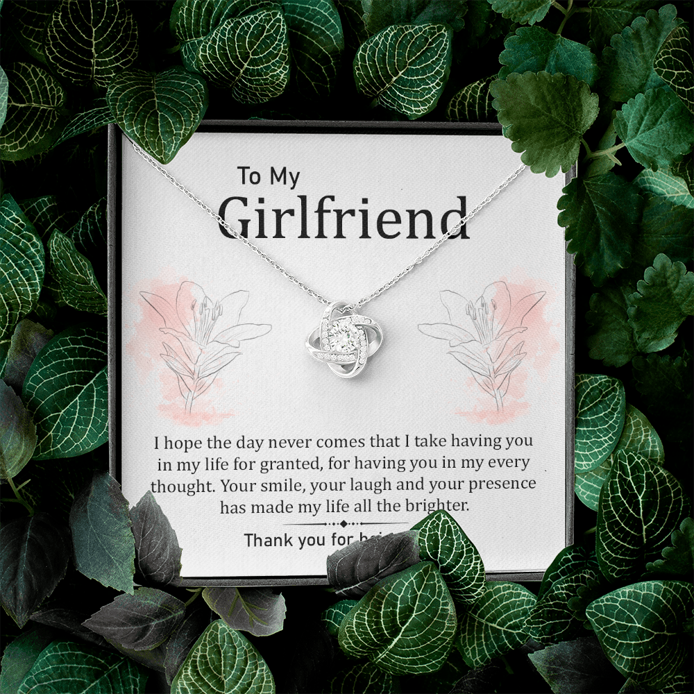 Girlfriend Necklace Gift with Romantic Message Card