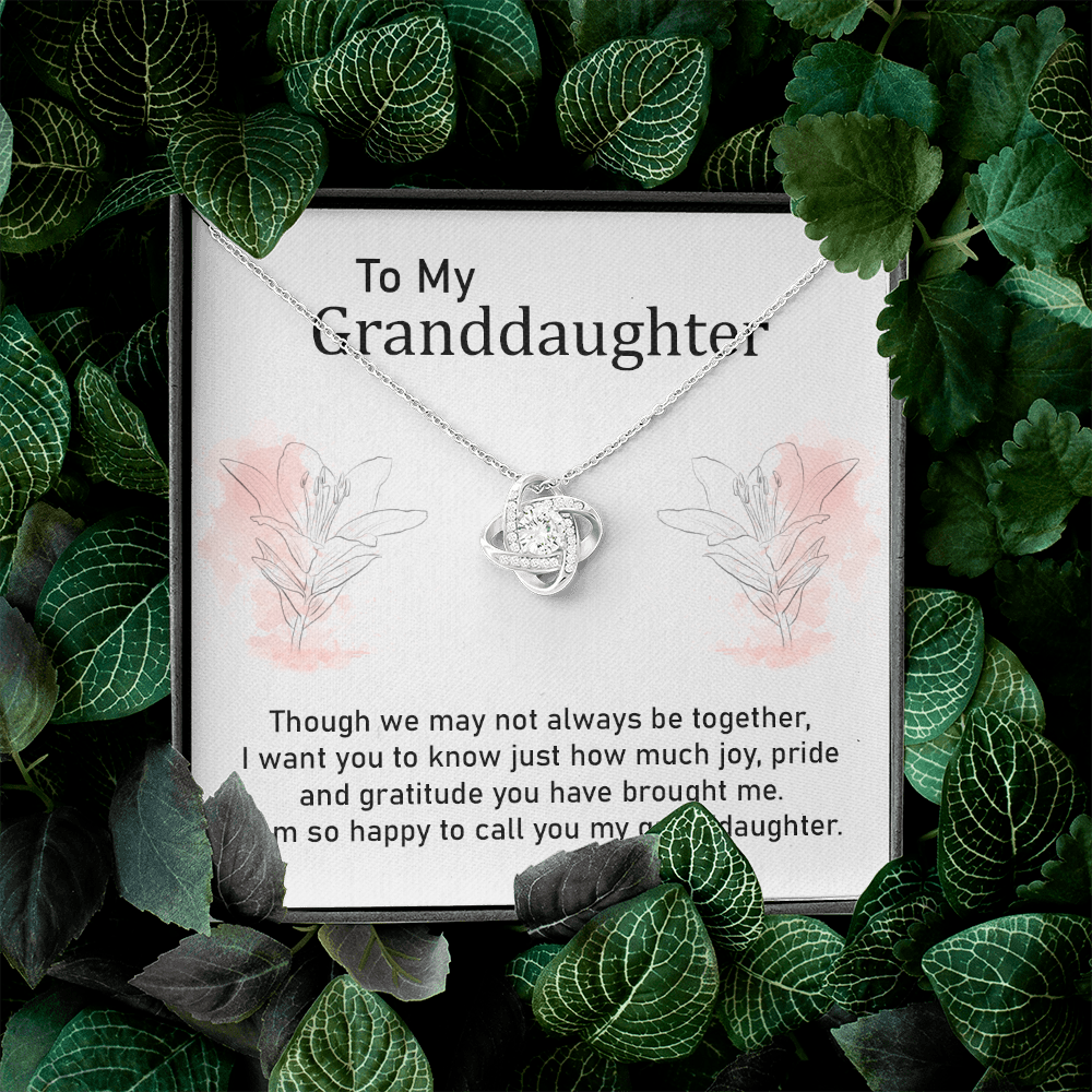 Granddaughter Necklace Gift with Loving Message Card