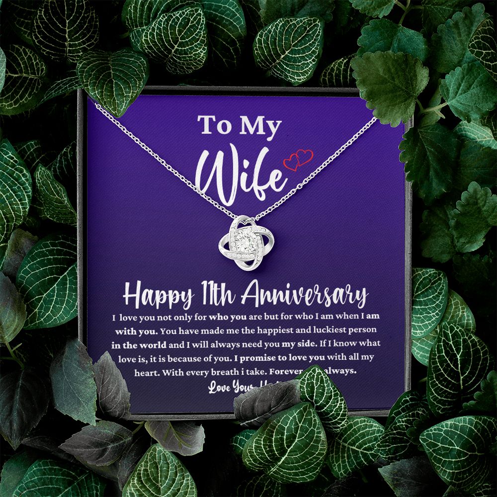 11th Anniversary Necklace Gift for Wife From Husband