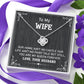 Wife Necklace Gift from Husband with Heartfelt Queen Message Card