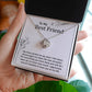 Best Friend Necklace Gift with Thank You Note