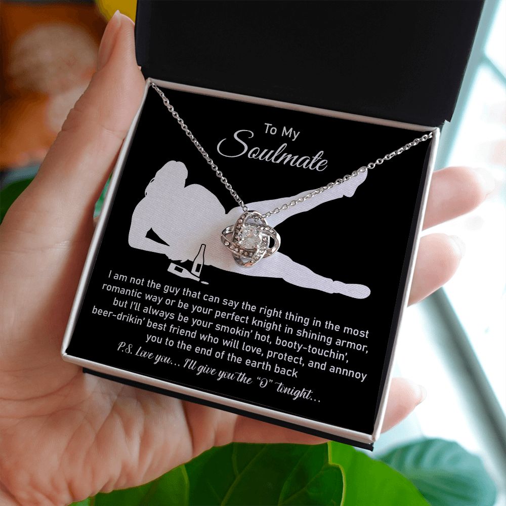 To My Soulmate From Husband Or Boyfriend - Gifts Your Wife or Girlfriend Love Knot Necklace