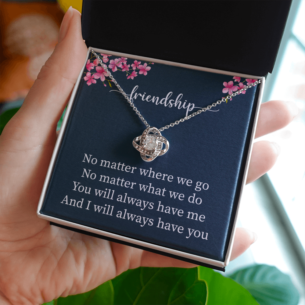 Best Friend Necklace Gift with Heartfelt Message