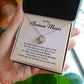 To My Bonus Mom Thank You For Loving Me As Your Own, 14k White Gold Stainless Steel Love Knot Necklace For Women