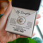 Daughter Necklace Gift from Dad with Support Message