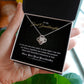 To My Great Granddaughter Love From Your Great Grandmother, Love knot Necklace Gift With Heartfelt Message Card