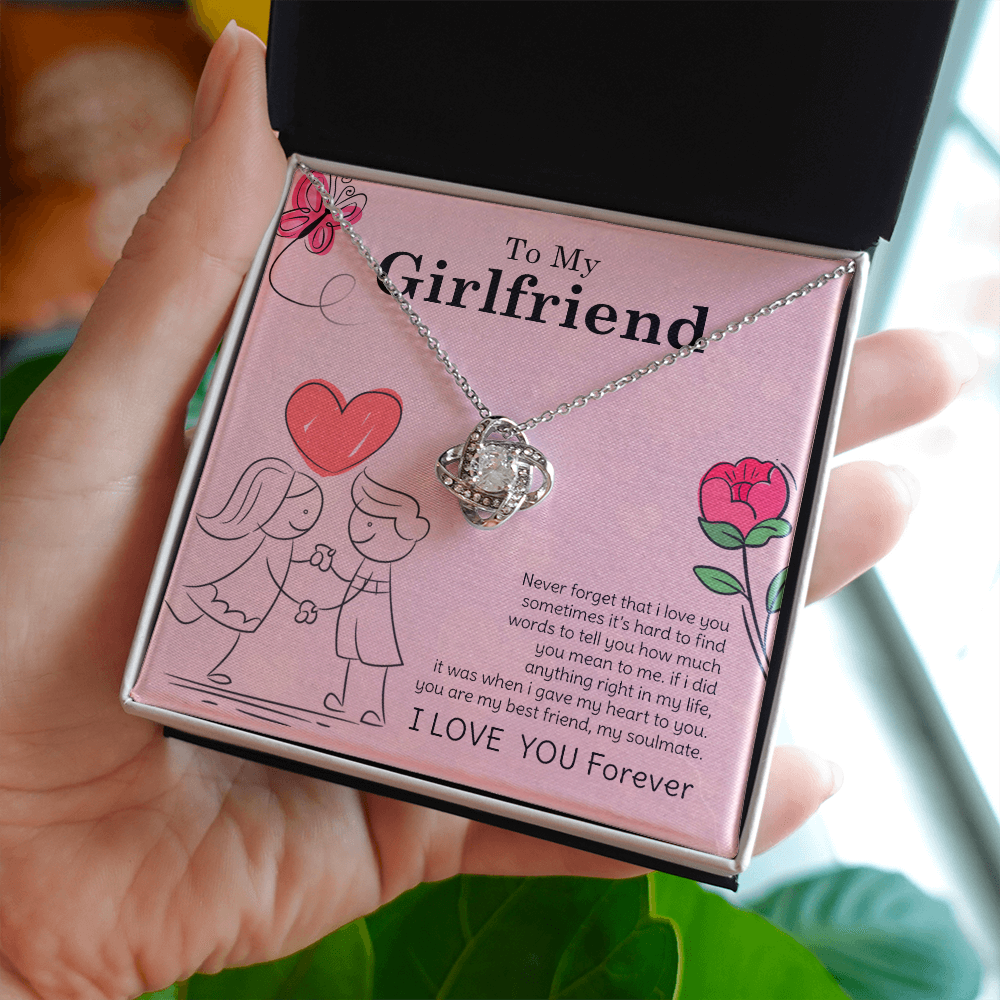 To My Girlfriend Necklace Gift – Cute Love Message
