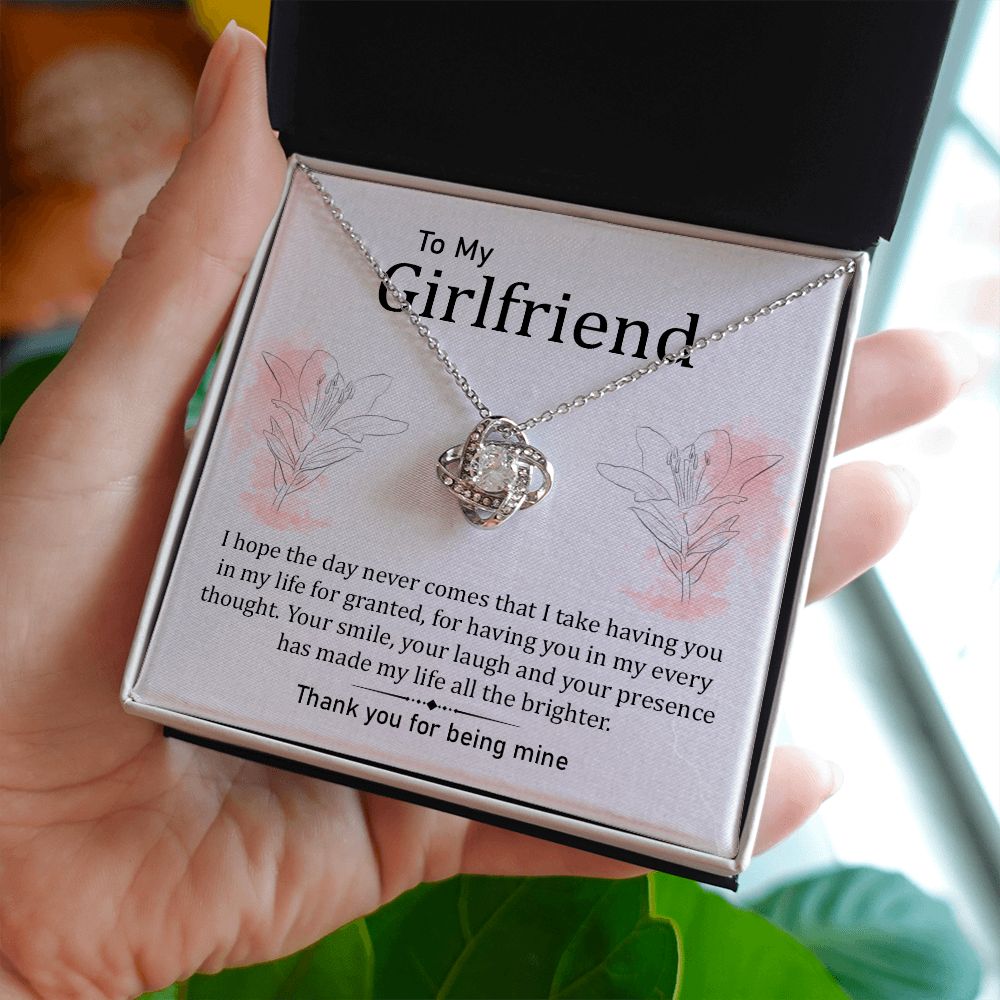 Girlfriend Necklace Gift with Romantic Message Card