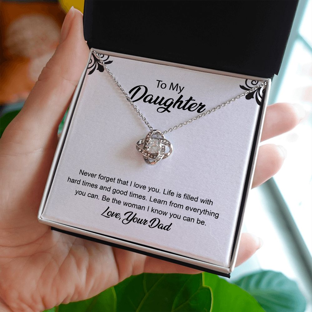 Daughter Necklace Gift from Dad with Love Note