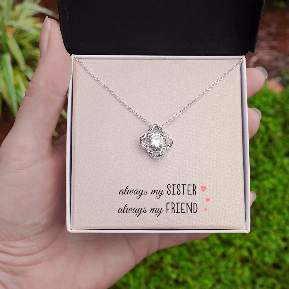 Sister Necklace Gift with Heartfelt Message Card