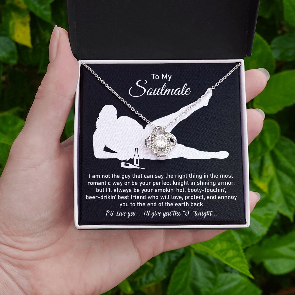 To My Soulmate From Husband Or Boyfriend - Gifts Your Wife or Girlfriend Love Knot Necklace