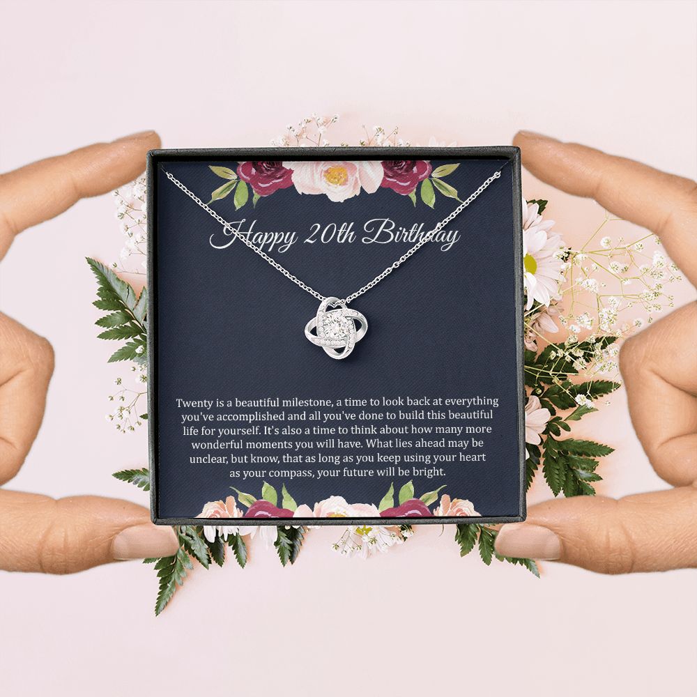20th Birthday Gift for Her with Floral Message Card
