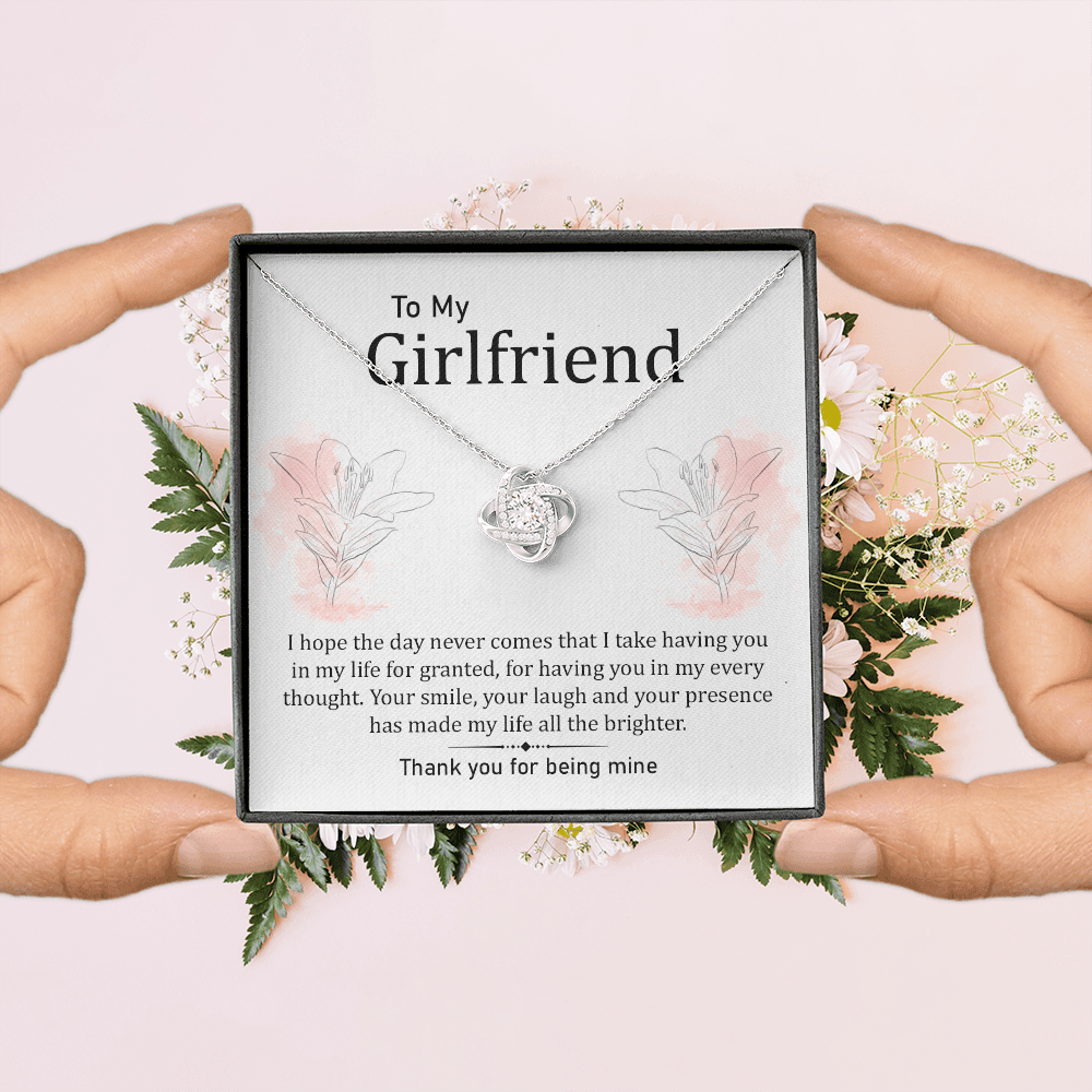 Girlfriend Necklace Gift with Romantic Message Card