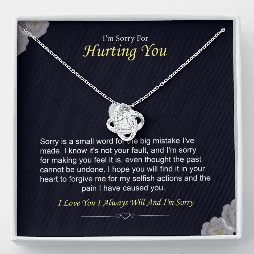 I'm Sorry Necklace Gift for Her Forgiveness With Message Card