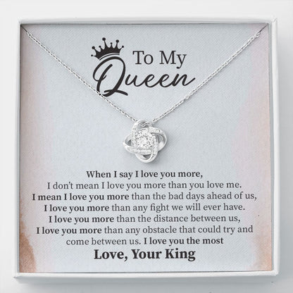To My Queen Necklace from Husband with Card