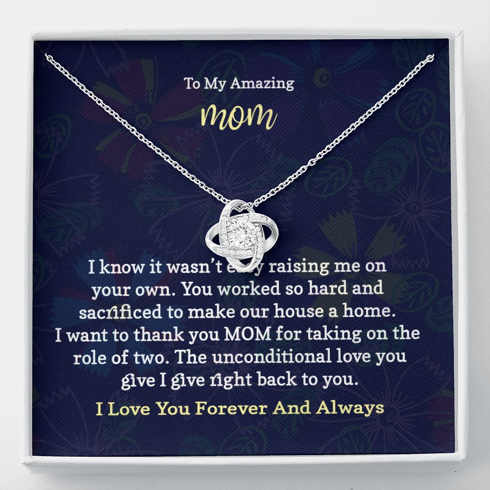 Single Mom Necklace Gift From Daughter and Son