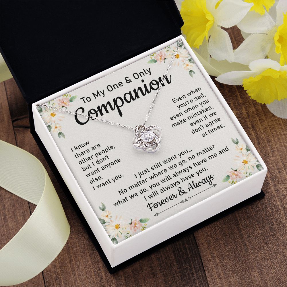 Companion Necklace for One and Only Love With Message Card