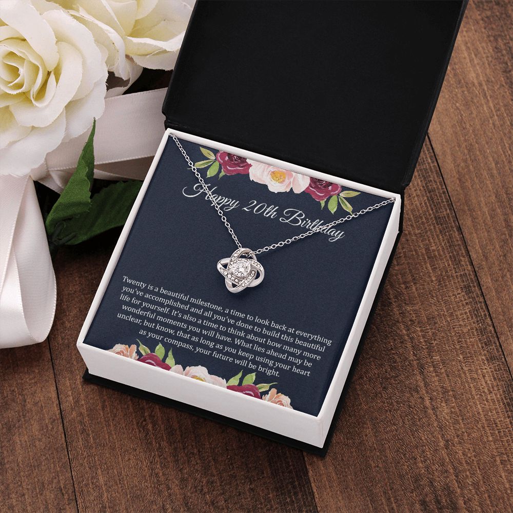 20th Birthday Gift for Her with Floral Message Card
