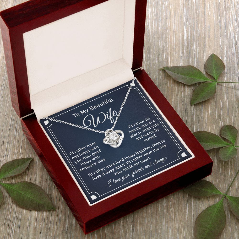 Wife Necklace Gift with Love Message