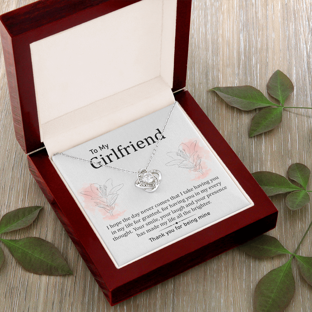 Girlfriend Necklace Gift with Romantic Message Card