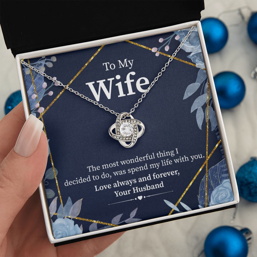 Necklace Gift To My Wife: Love Always Forever From Husband - Jewelayer