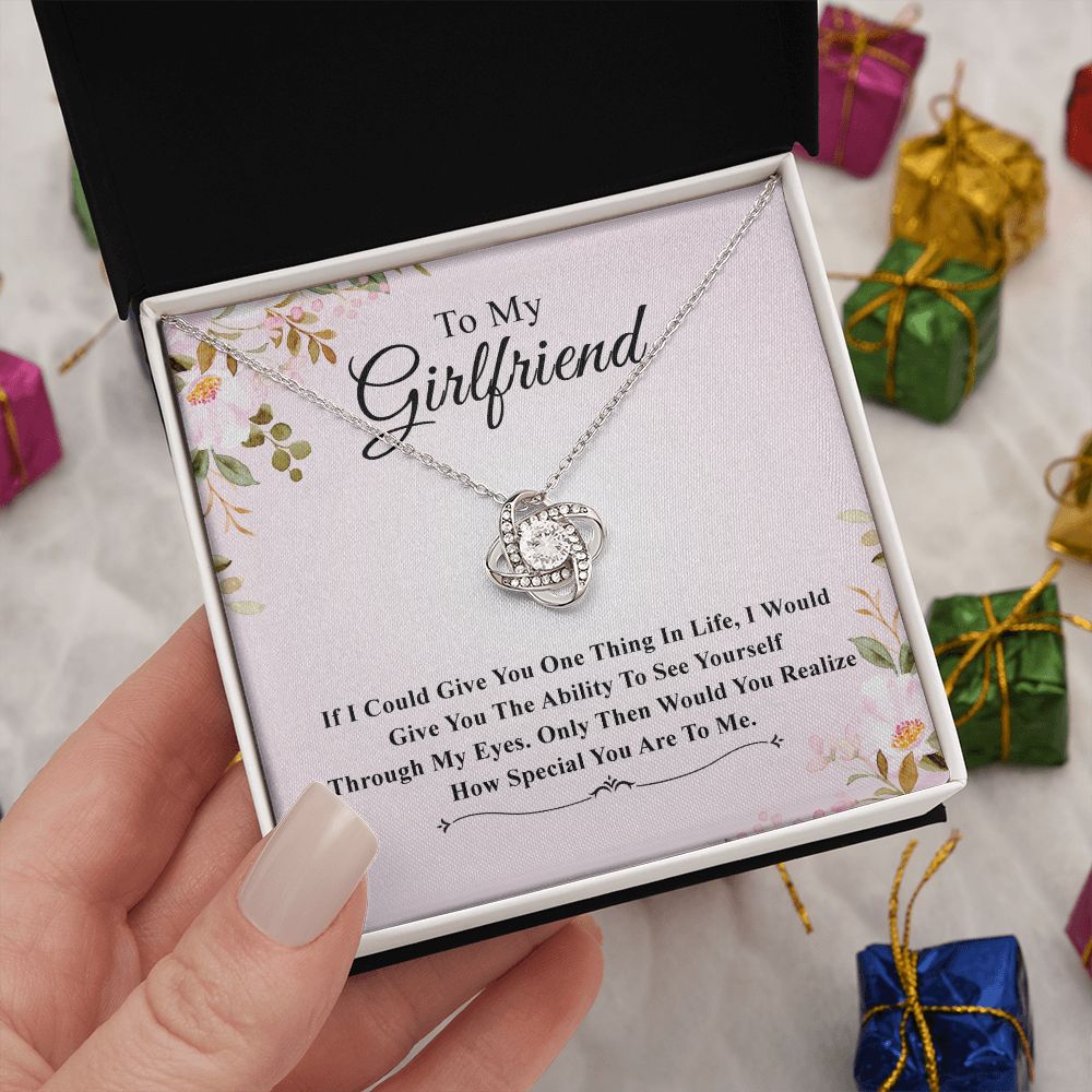 Girlfriend Necklace Gift with Emotional Eyes Message