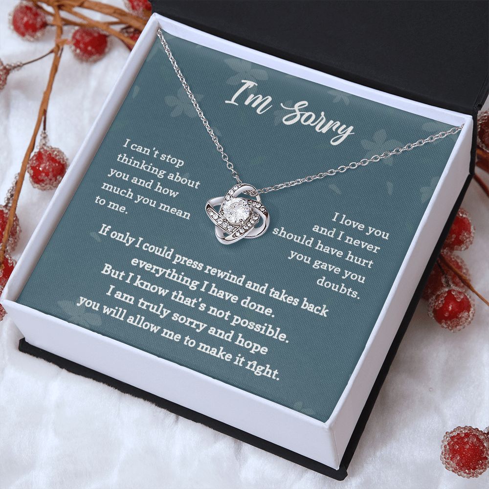 Apology Necklace Gift with I’m Sorry Message Card