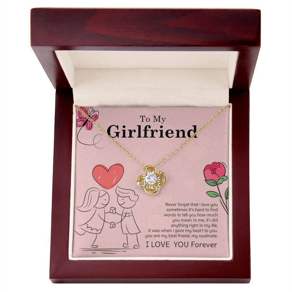 To My Girlfriend Necklace Gift – Cute Love Message