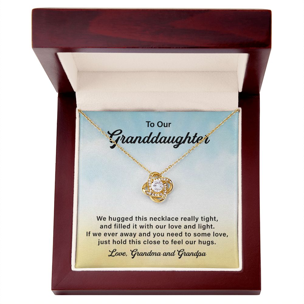 To Our Granddaughter, We Hugged This Necklace Really Tight