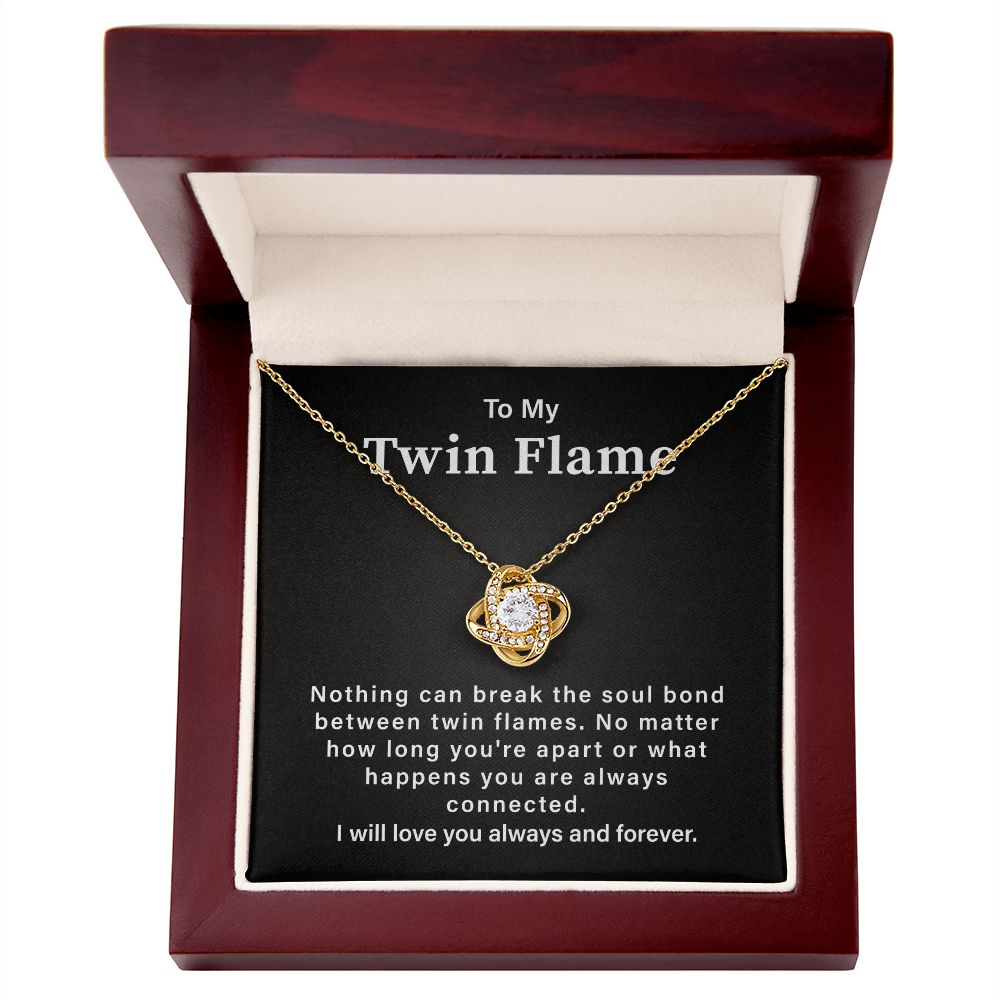 Twin Flame Necklace Gift for Soulmate With Message Card