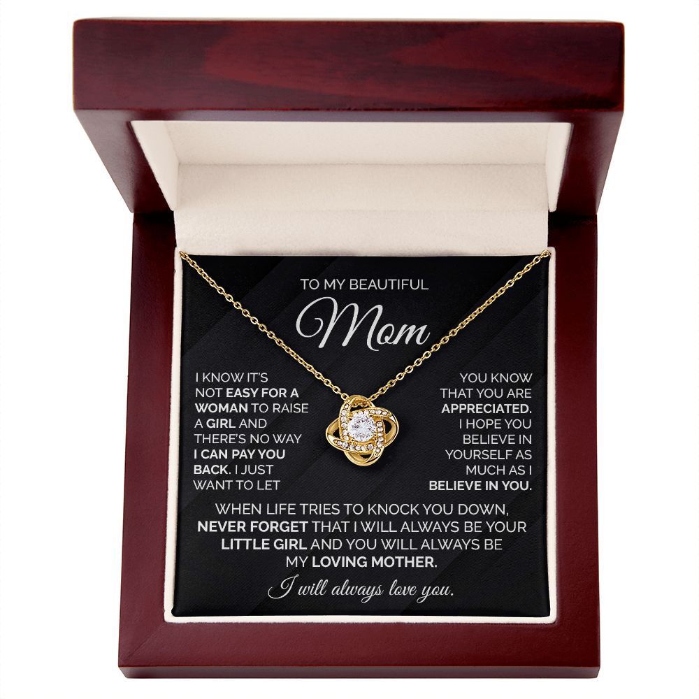 Necklace Gift for Mom from Daughter with Appreciation Card