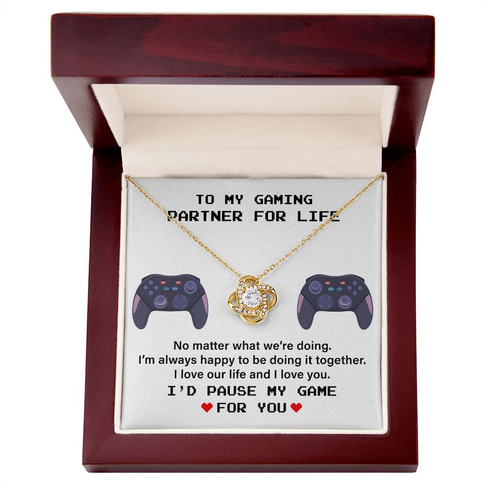 Gaming Partner Necklace Gift with Love Message Card