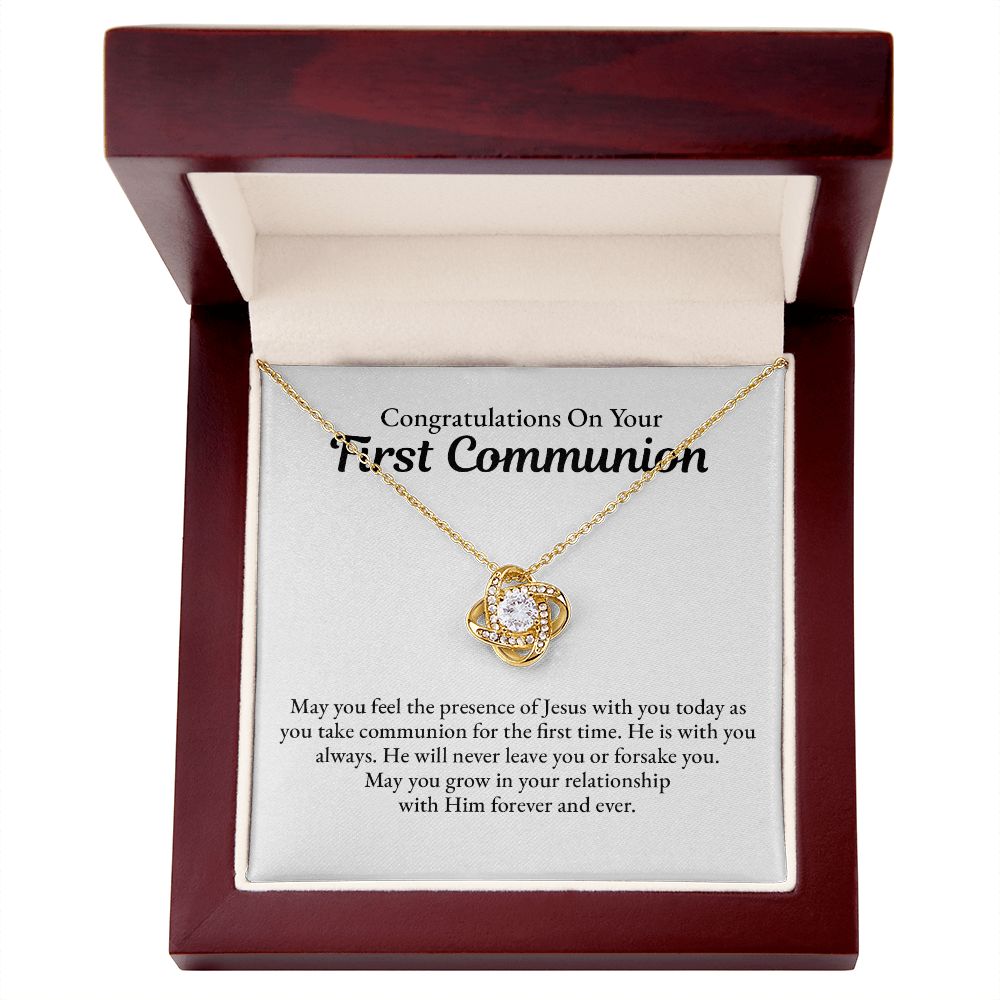 Congratulations on Your First Communion. May You Feel the Presence of Jesus with You Today as You Take Communion for the First Time