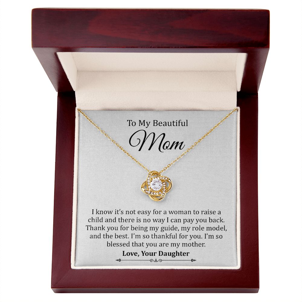 To My Beautiful Mom I'm So Blessed That You Are My Mother, Love, Your Daughter