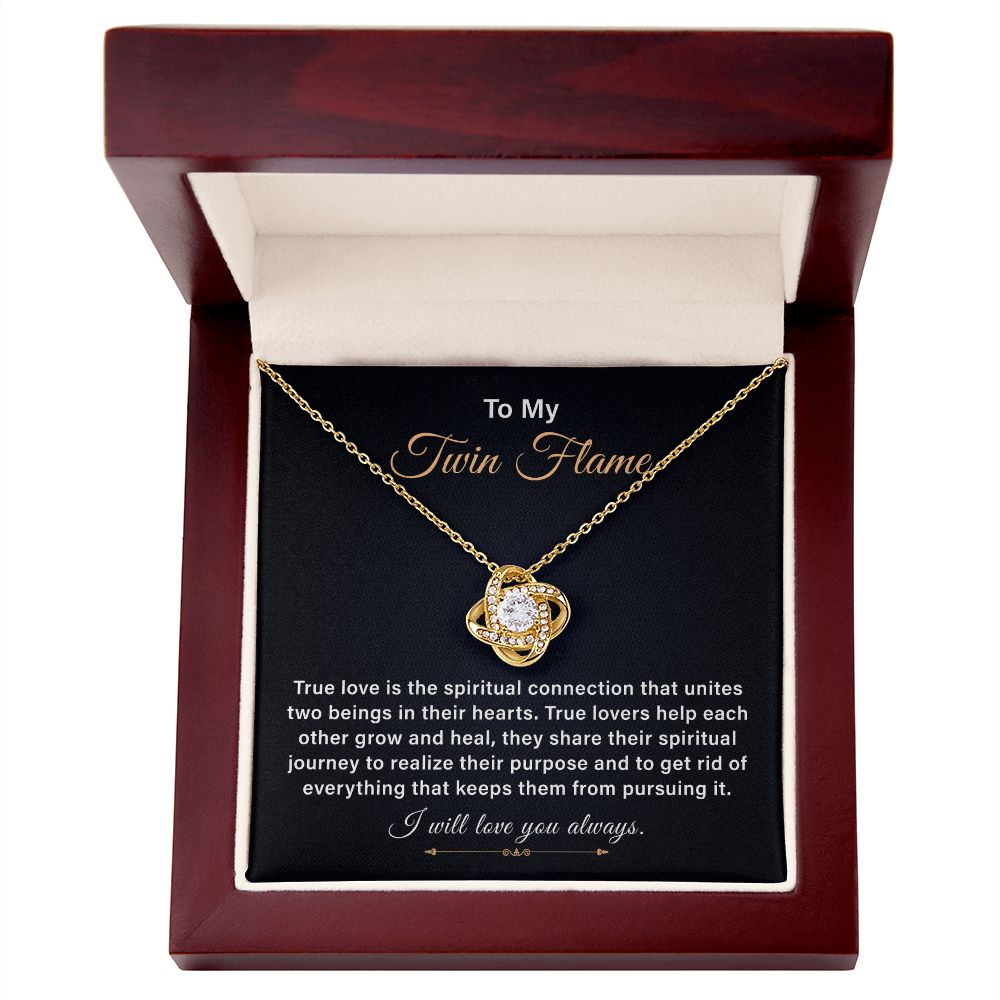 Twin Flame Necklace Gift for Soulmate With Message Card