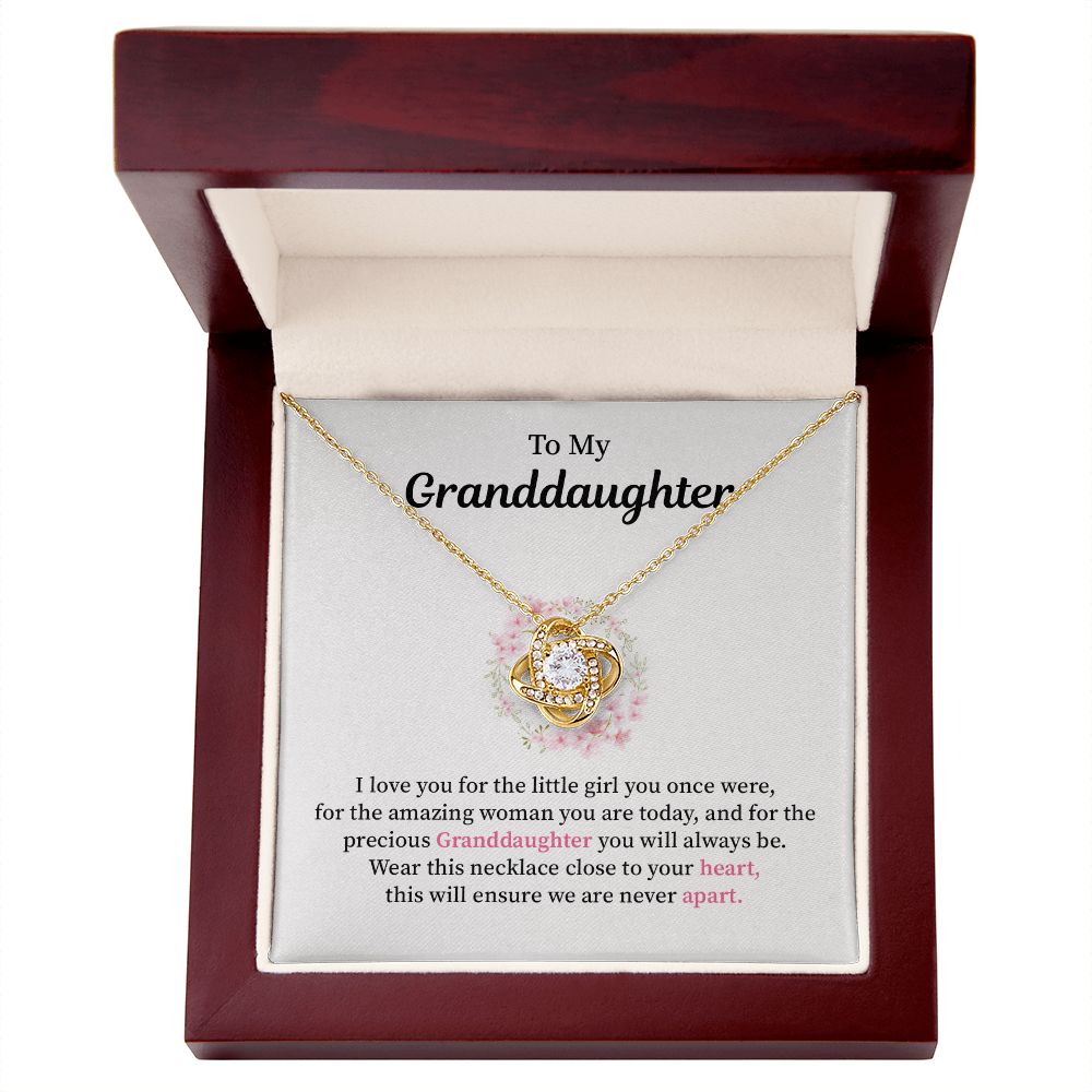To My Granddaughter Wear This Necklace Close To Your Heart