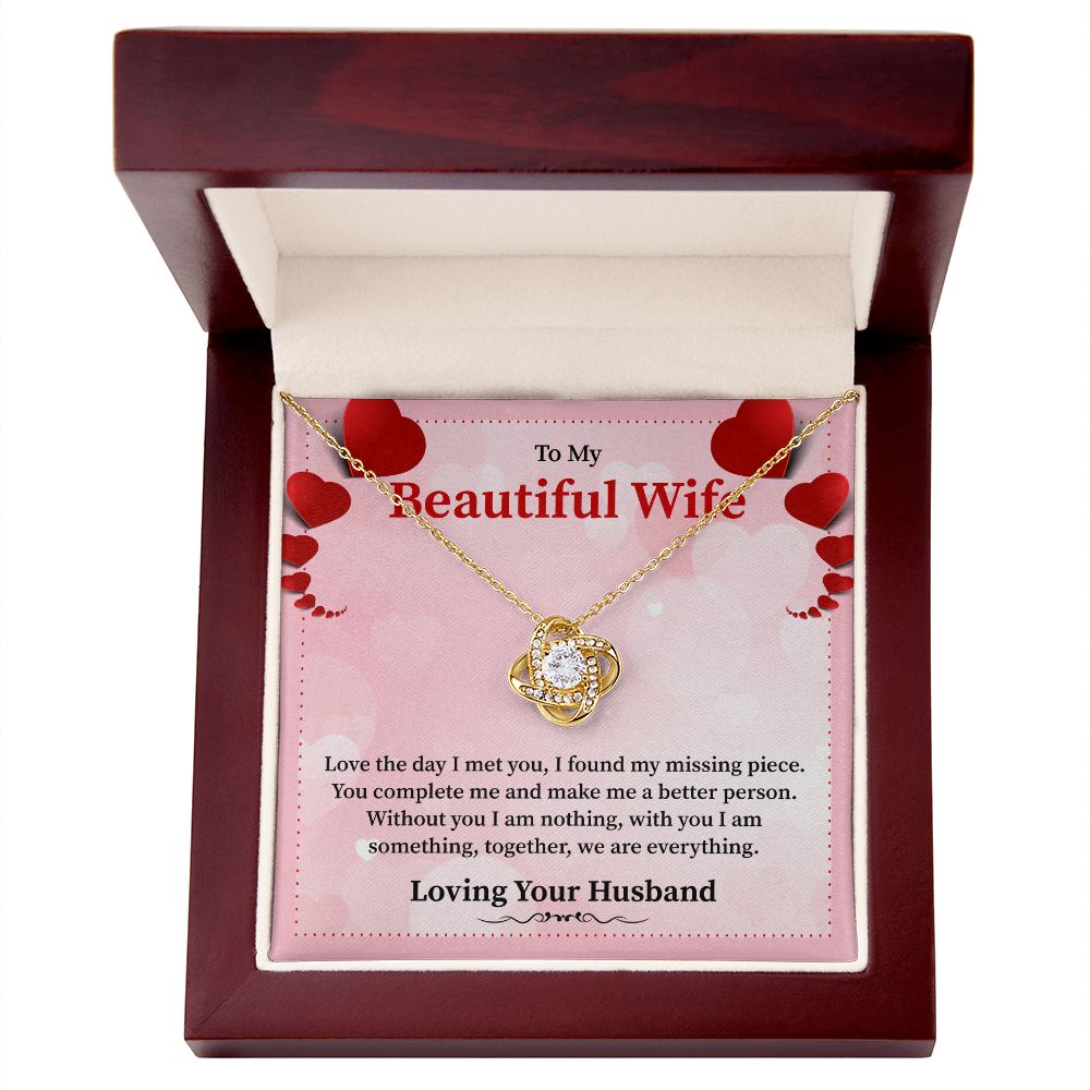 To My Beautiful Wife Love The Day I Meet You, I found My Missing Piece Your Husband