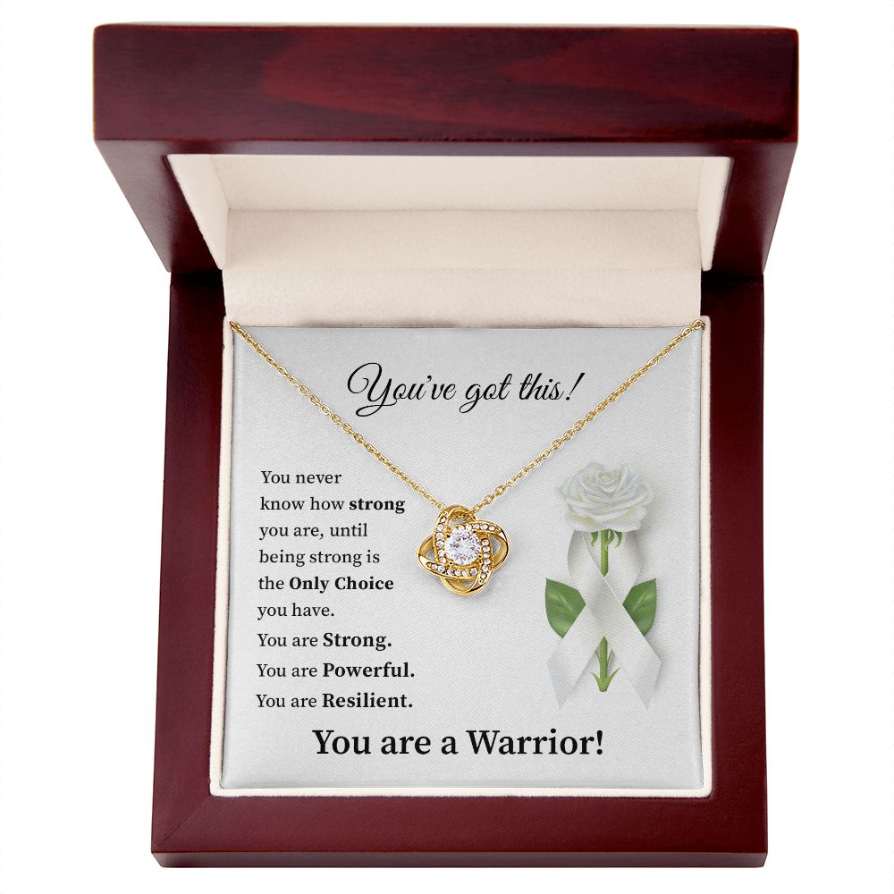 You Are a Warrior Necklace Gift – Inspirational Strength Jewelry