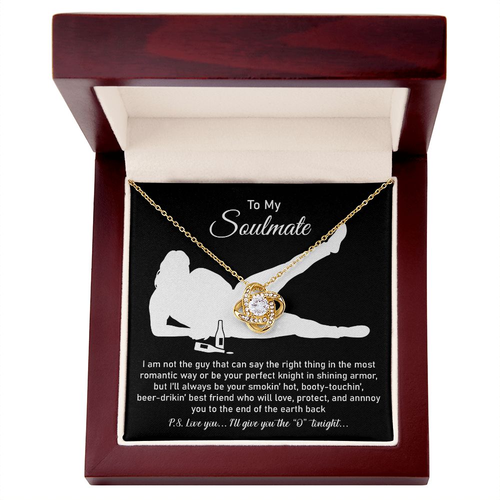 To My Soulmate From Husband Or Boyfriend - Gifts Your Wife or Girlfriend Love Knot Necklace