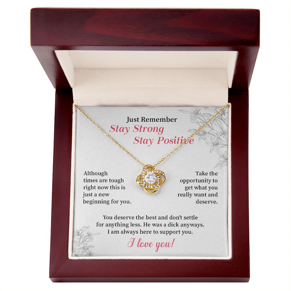 Just remember stay strong stay positive