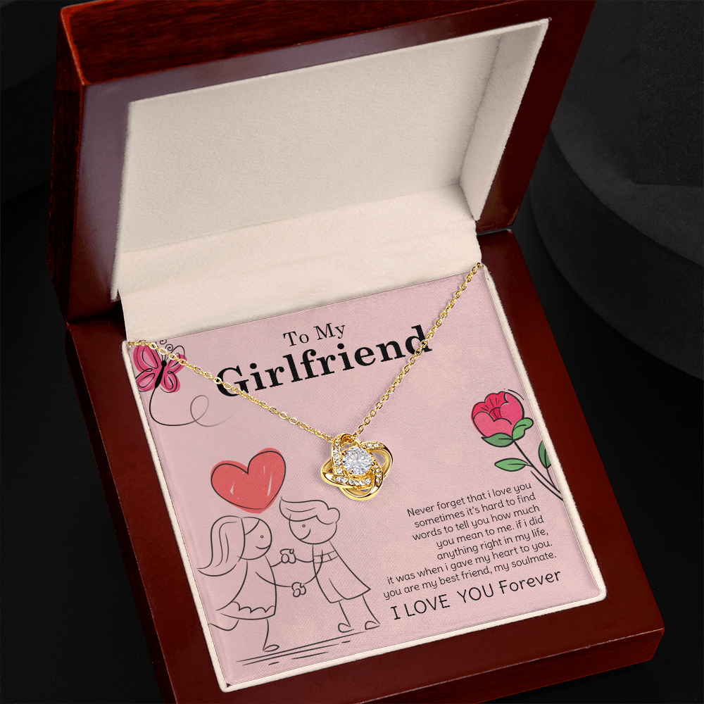 To My Girlfriend Necklace Gift – Cute Love Message