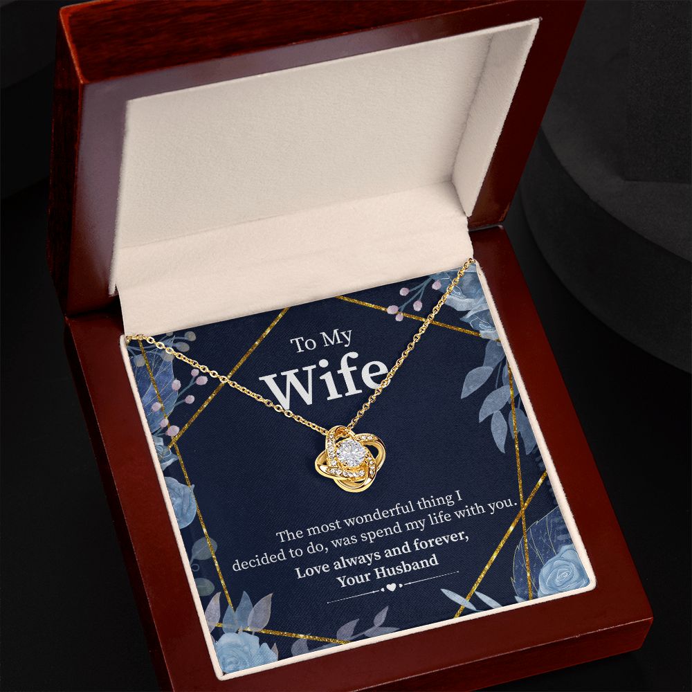 Necklace Gift To My Wife: Love Always Forever From Husband - Jewelayer