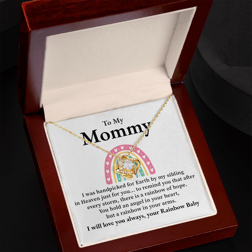 To My Mommy, Necklace Gift For Mom With Message Card