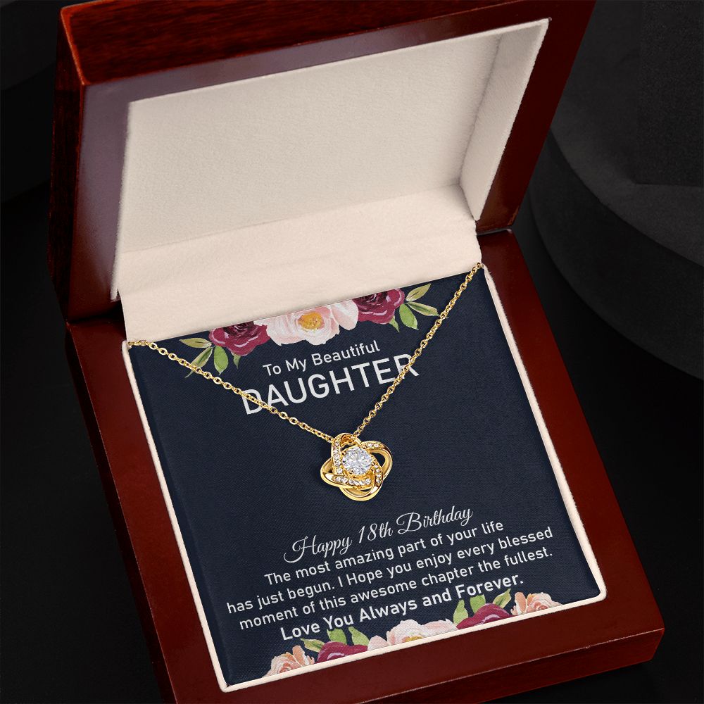 18th Birthday Necklace for Daughter Gift With Message Card