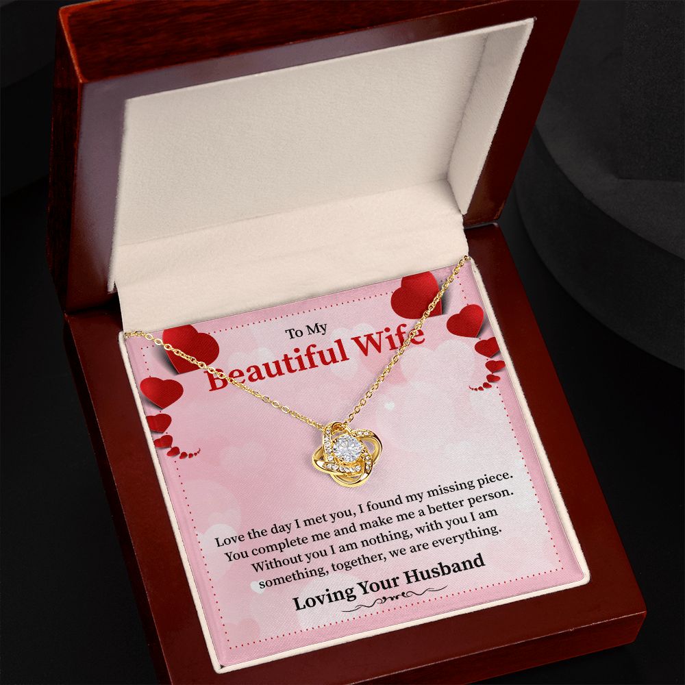 To My Beautiful Wife Love The Day I Meet You, I found My Missing Piece Your Husband