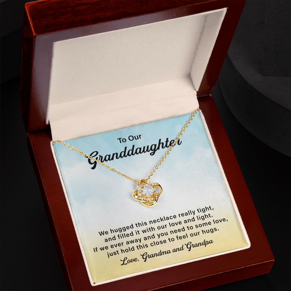 To Our Granddaughter, We Hugged This Necklace Really Tight